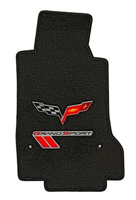 2013 Floor Mats Red & Black C6 Grand Sport Double Emblem - Lloyd Design 2013Late