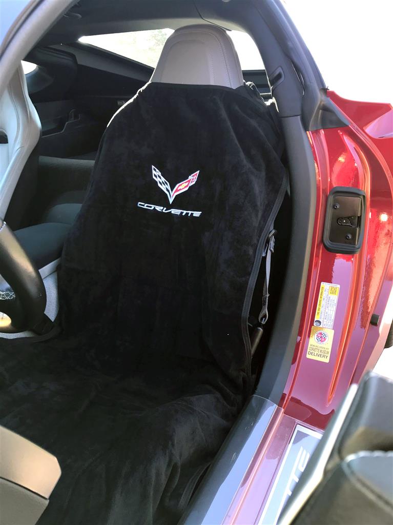 14-19 Seat Armour Cover w/ C7 Emblem Accessory Color: Black