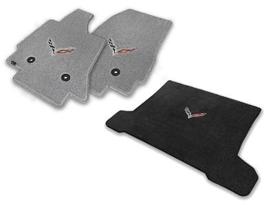 2014-2019 Floor And Cargo Mat Set With C7 Flag Emblem Lloyd Design