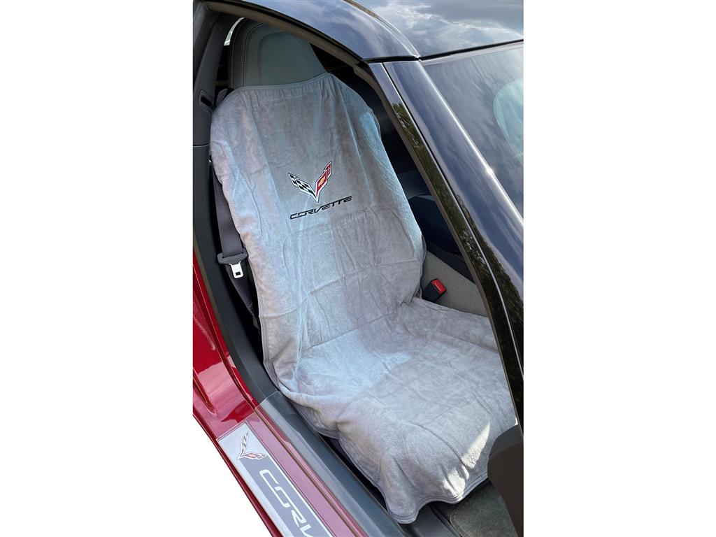 14-19 Seat Armour Cover w/ C7 Emblem Accessory Color: Gray