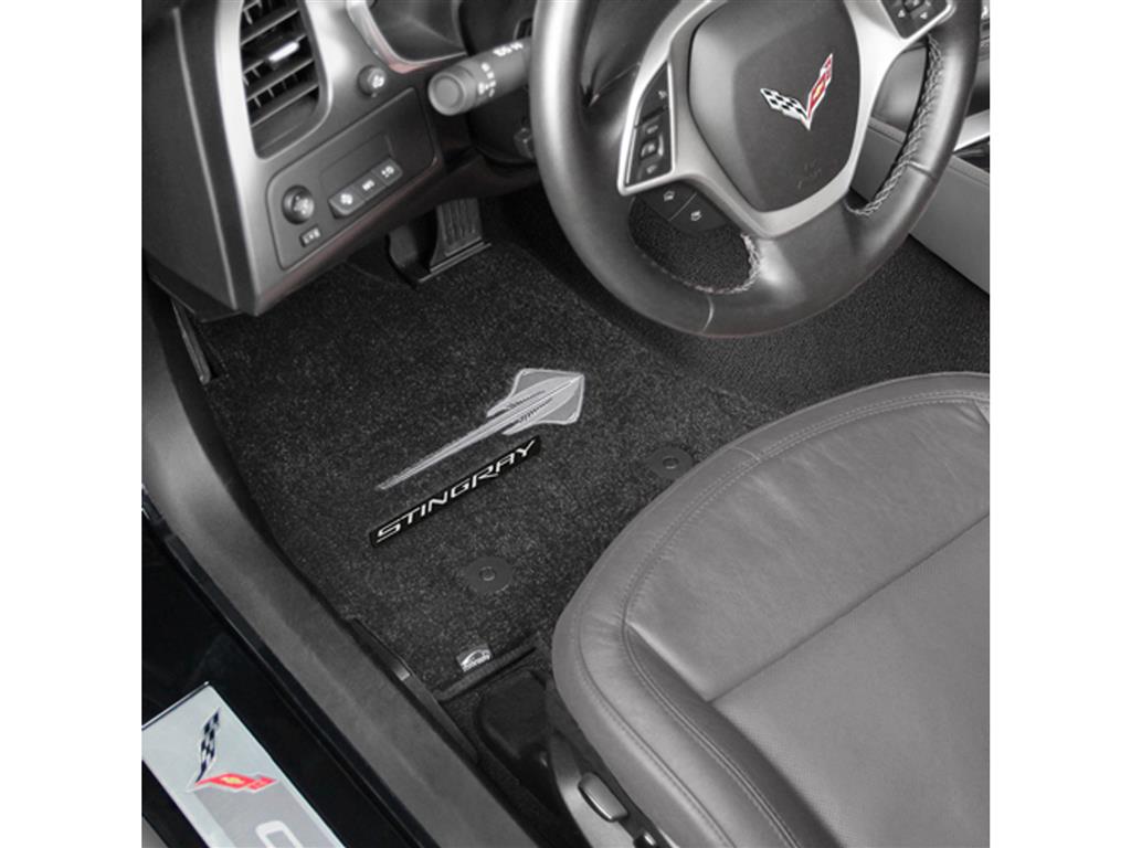 2014-2019 Floor Mat - C7 Stingray Emblem & Black Stingray Script - Lloyd Design