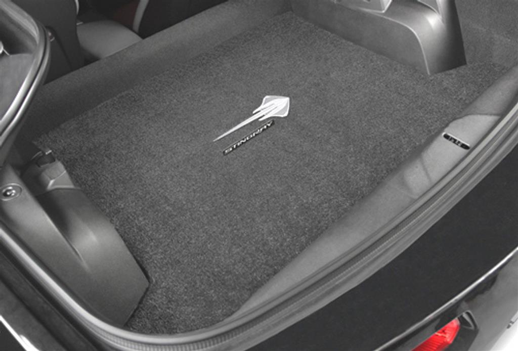 2014-2019 Black Cargo Mat - C7 Stingray Emblem And Silver Stingray Script