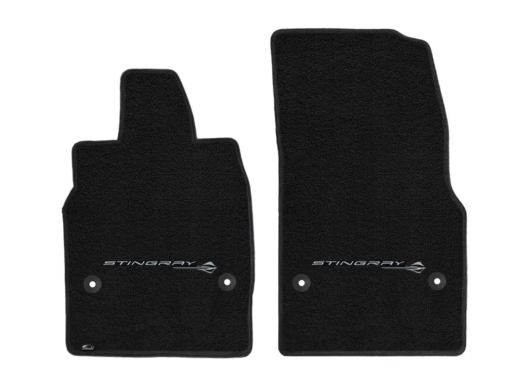 2020-2027 Ebony / Black Lloyds Stingray Script & Emblem Floor Mats