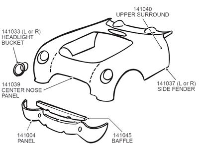 53-55 Fender Body Panel - Right Side Fender Upper (ND) *Discontinued*