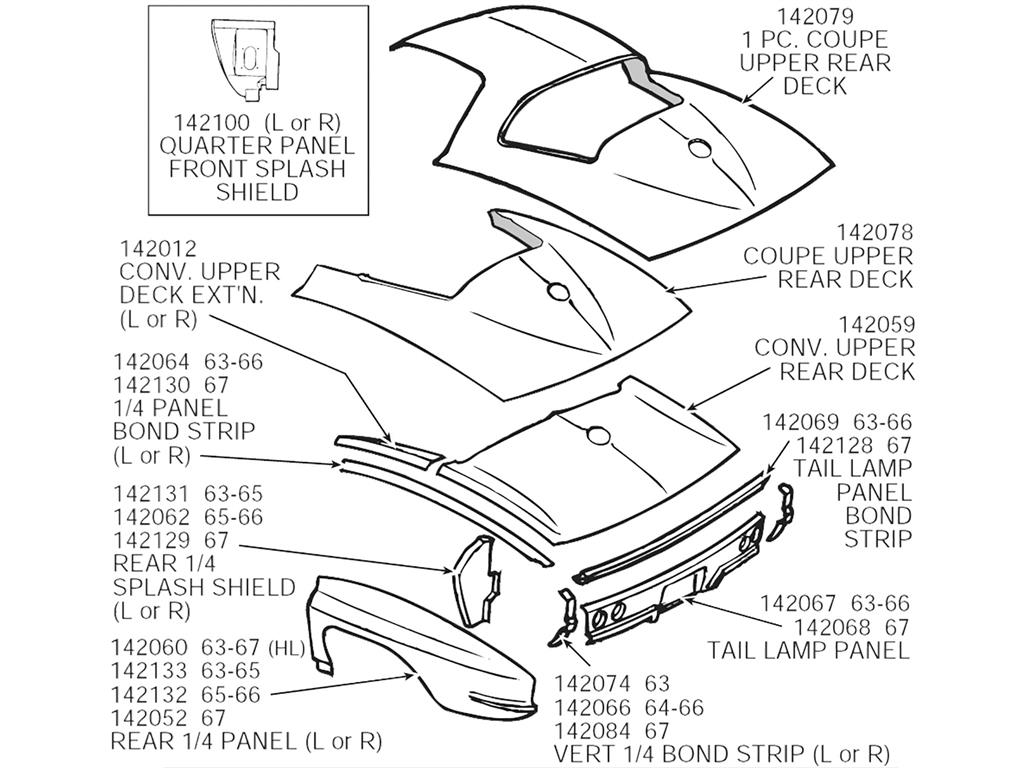 67 Tail Light Panel (PM)
