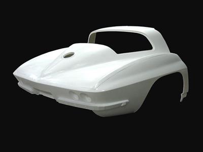 67 Rear End - Coupe 1 Piece Less Roof Hand Layup