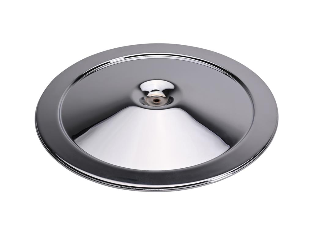 1966-1969 Air Cleaner Lid With CurvedSilkscreenTriple Plate Chrome "USE 152249"