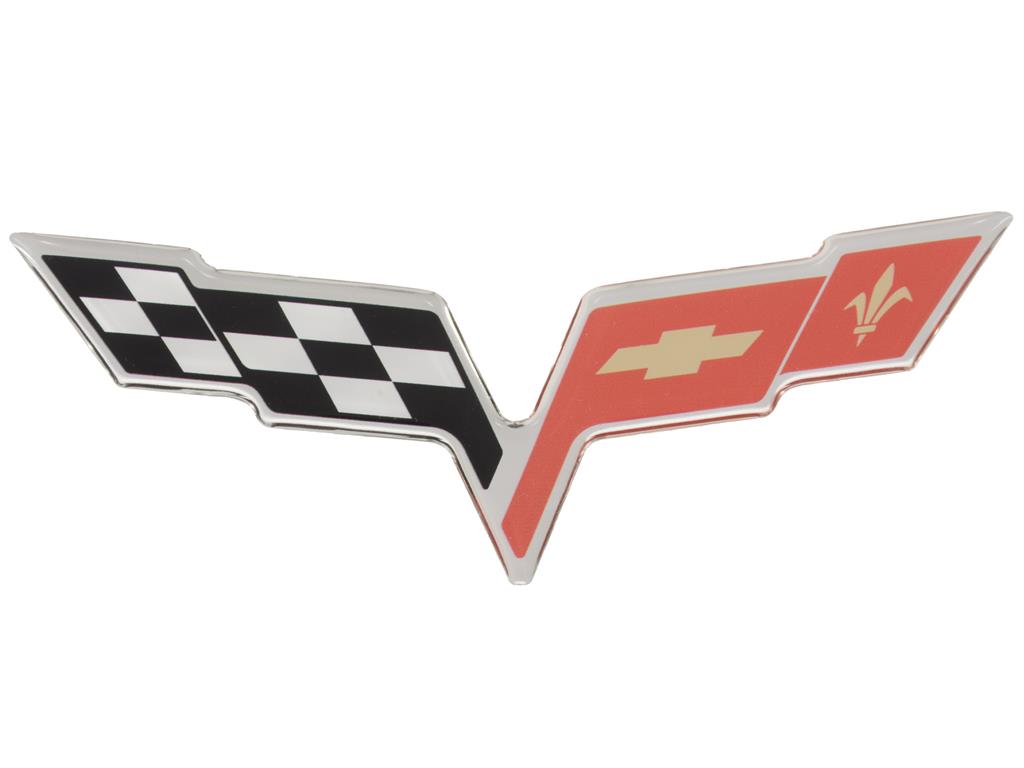2005-2013 Corvette Air Intake Bridge Emblem Decal 3D Domed (ND) *Discontinued*
