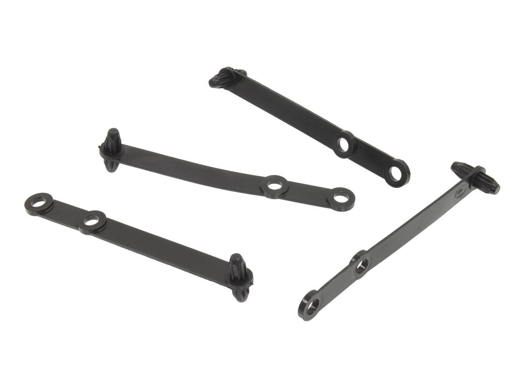 63-73 Black Plastic Hose /Harness Tie Straps - Push In Style - Set Of 4