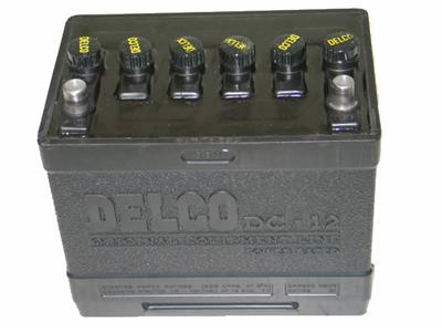63-65 Sealed Maintenance Free Tar Top Delco Battery DC-12 (ND)