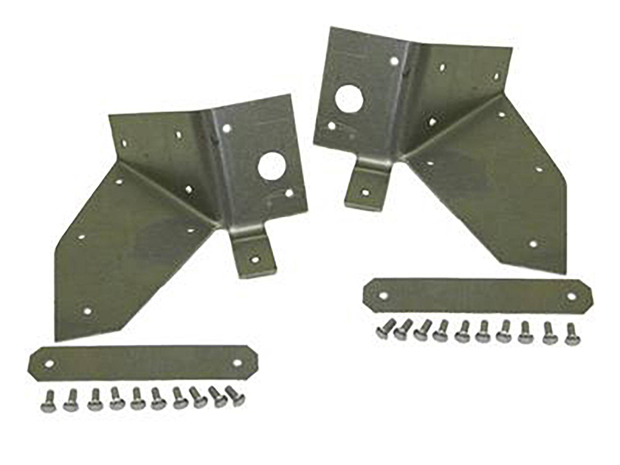 56-58 Body Mount Reinforcement Bracket - Front With Strap Aluminum