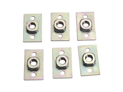 1961-1962 Seat Hold Down Underbody Retainer Nut Plates - Set of 6