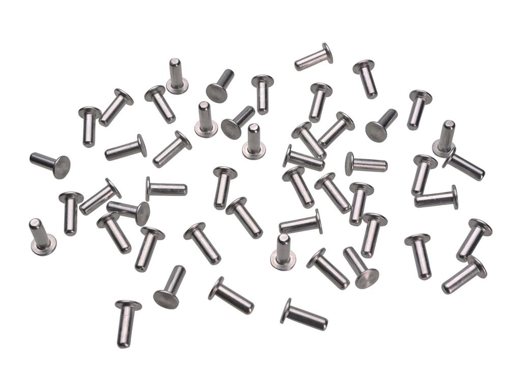 1963-1973 Alum Rivet Flat 3/16" Dia 3/8" Head 50 Pcs