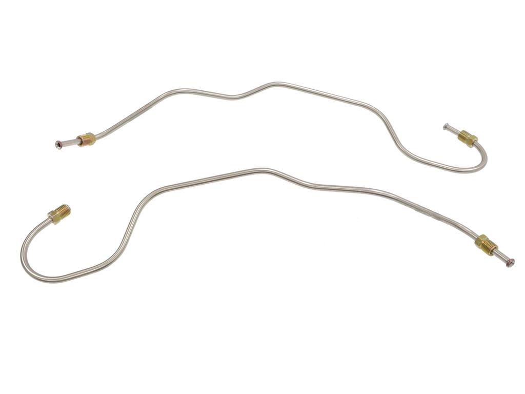 65-82 Stainless Steel Rear Caliper Brake Lines without Armor - Pair