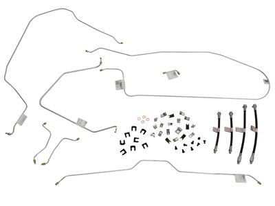 63-64 Power Brake Line Set - Deluxe Steel Line Set