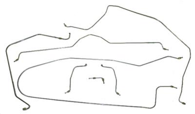 63-64 Power Brake Line Kit -stainless Steel For Full Car