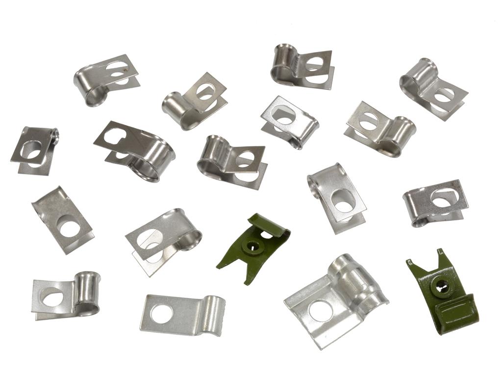 67 Brake And Gas Line Clips - Correct - 18 Pieces