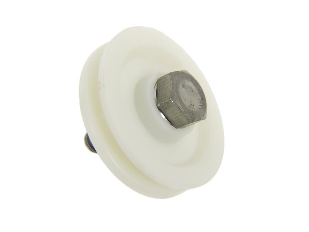 67-82 Parking / Emergency Brake Cable Pulley Front Nylon With Bolt And Spacer