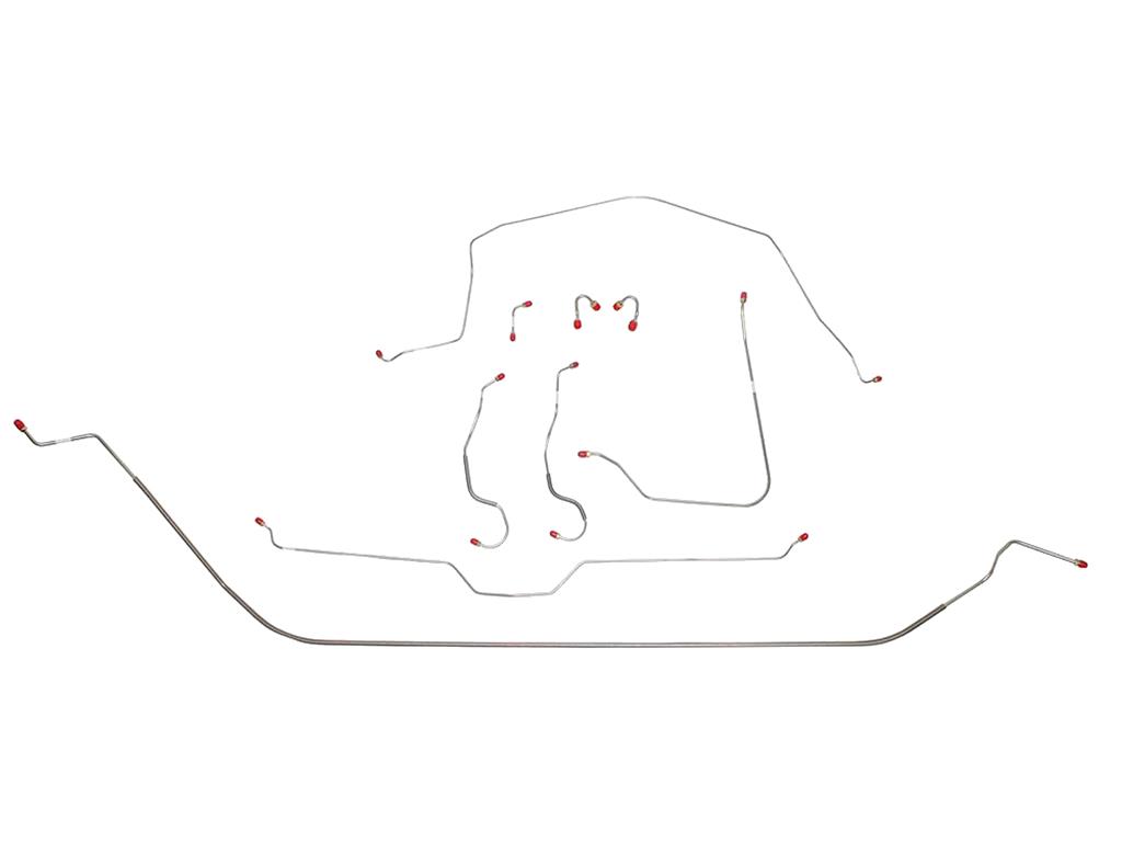 68 Brake Line Set - Steel For Full Car Standard