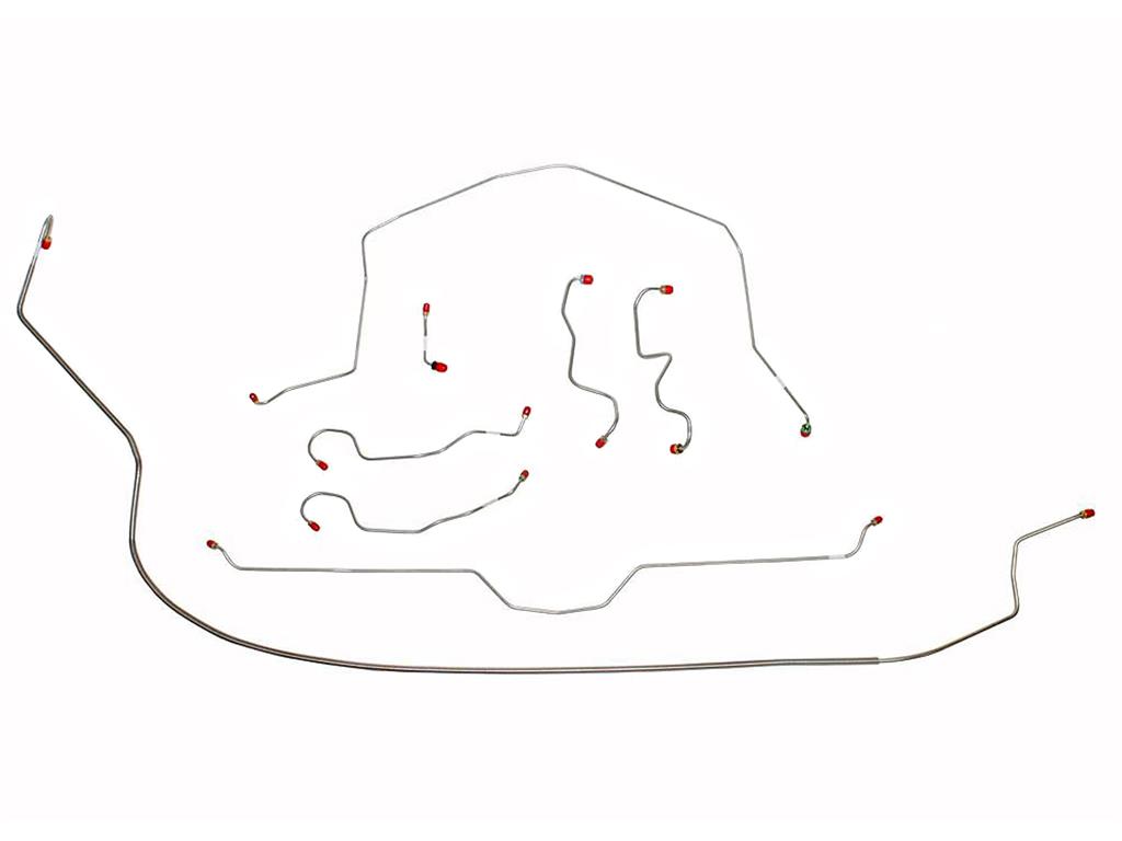 69 Brake Line Set - Steel For Full Car Power Brakes