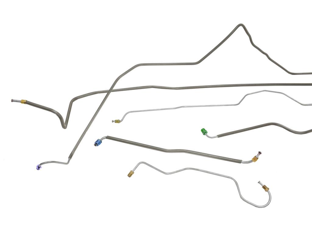 74-82 Brake Line Set - Steel For Full Car Power Brakes