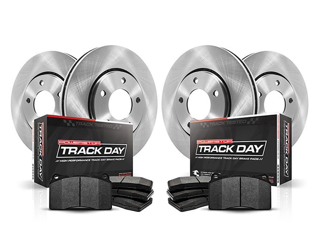 1988-1996 PowerStop Track Day Brake Rotors With Pads Kit Exc HD Brakes