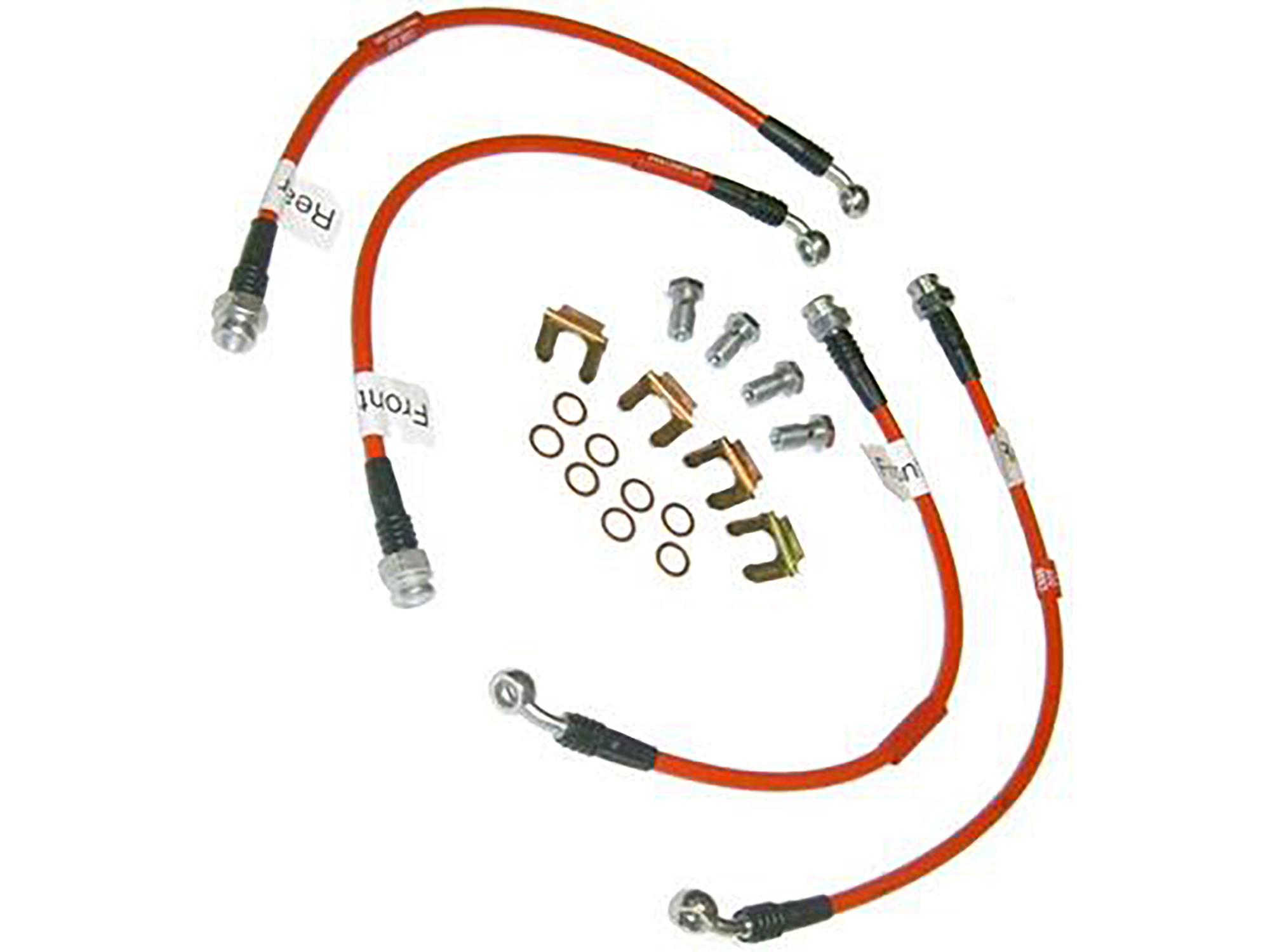 97-04 Brake Hose - Color Stainless Steel * Made In USA *  (ND)