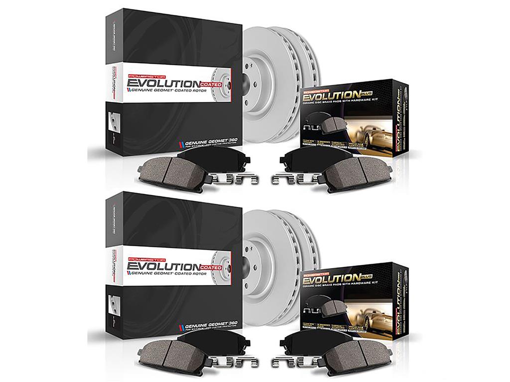 97-04 Powerstop Z17 Geomet Coated Brake Rotors with Ceramic Pads