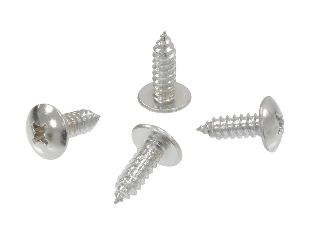 Chrome License Plate Mounting Screws - Set of 4