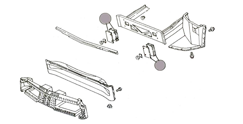84-96 Front Bumper Impact Bar Shim