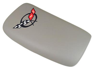 97-04 Center Compartment Door With Black Embroidered Logo Leather - CA