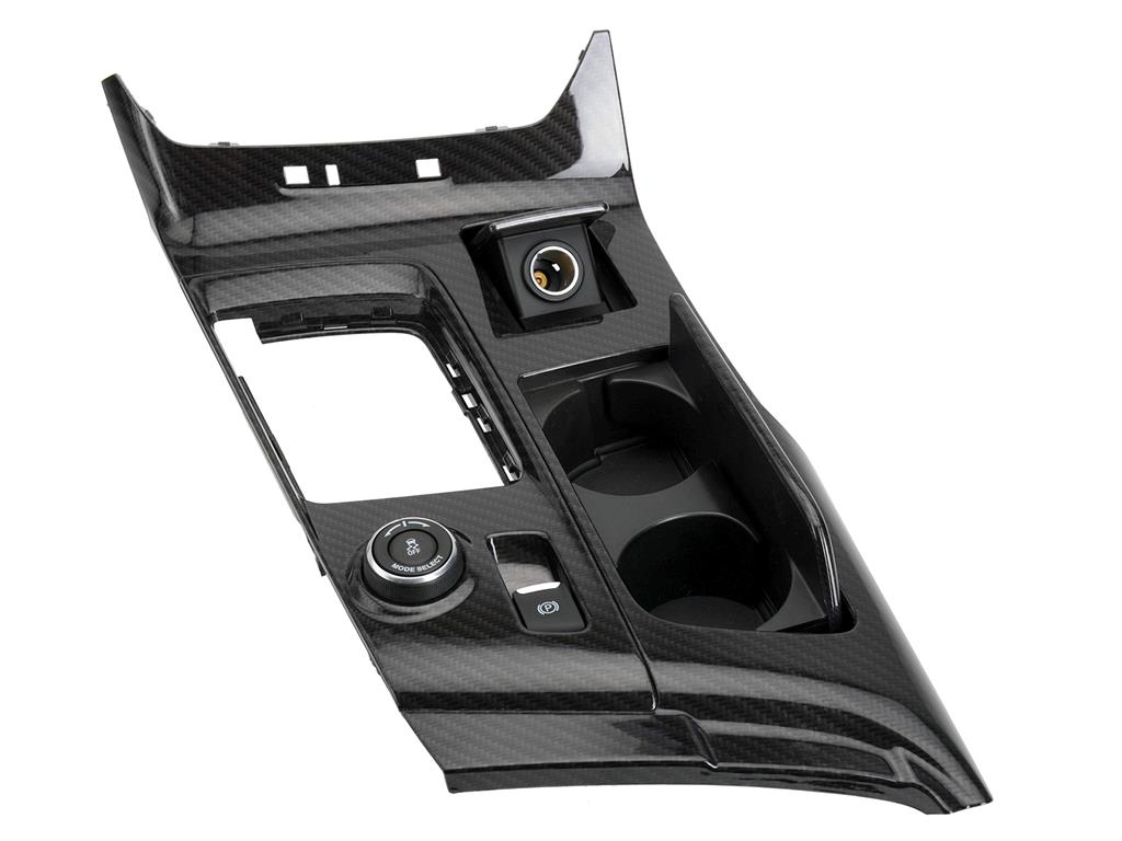 2014-2019 Gloss Finish Carbon Fiber Center Shifter Console Plate
