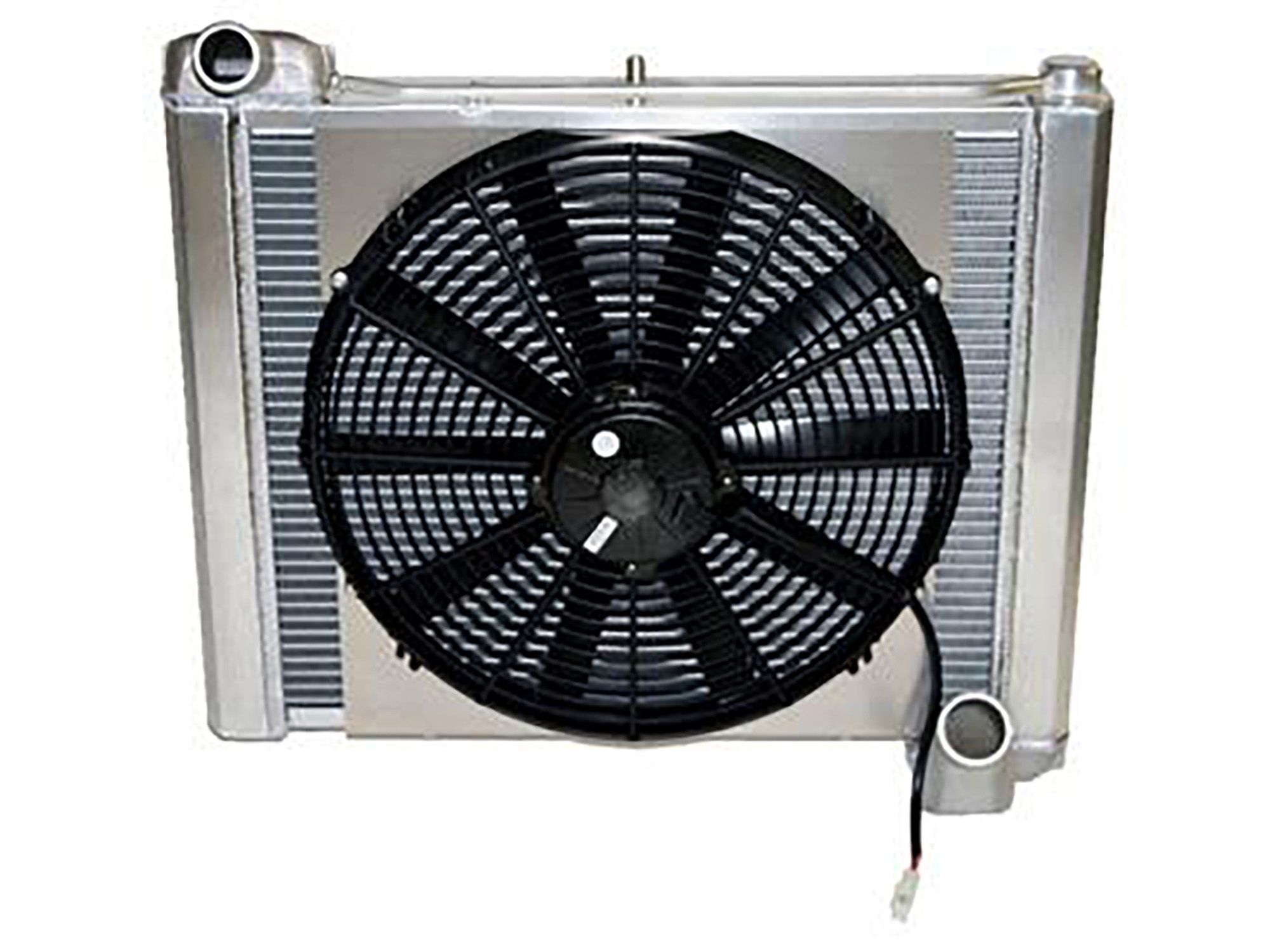 61-62 Direct Fit Aluminum Radiator & Fan Combo Radiator Finish: Natural