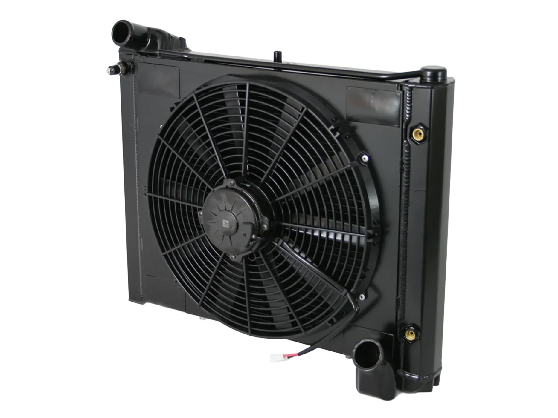 1961-1962 DeWitts Radiator Black Aluminum Direct Fit Manual Trans with Fan Kit