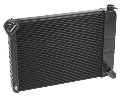 66-68 427 4-spd & 68 327 w/AC Direct Fit Aluminum Radiator Radiator Finish: Black Ice Coat