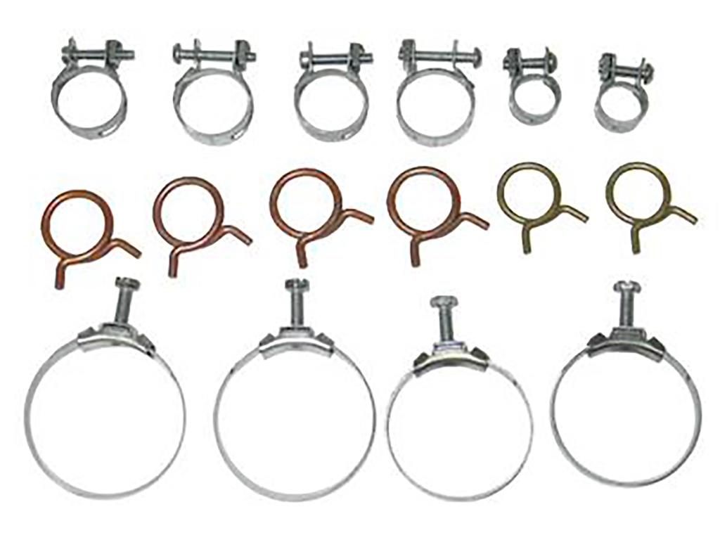 63-67 327 Hiperf w/o AC Cooling System Hose Clamp Kit