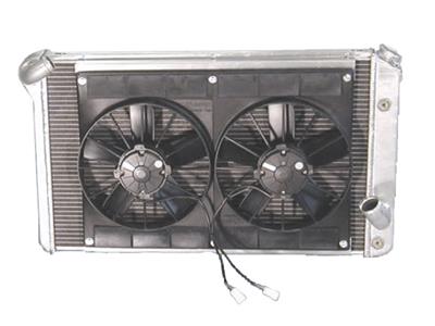 77-81 w/4-spd Direct Fit Aluminum Radiator & Fan Combo Radiator Finish: Natural