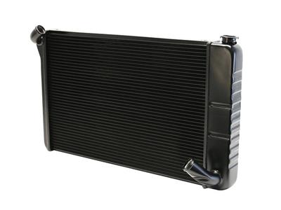 69-72 350 4-spd w/AC or LT1 Direct Fit Aluminum Radiator Radiator Finish: Black Ice Coat