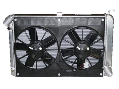 68-72 Dewitts Aluminum Radiator 327 / 350 Upgrade - Automatic With Fan (ND)