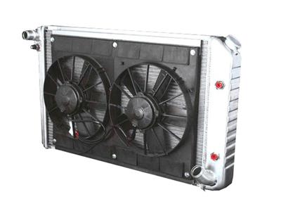 77-82 w/Auto Direct Fit Aluminum Radiator & Fan Combo Radiator Finish: Natural