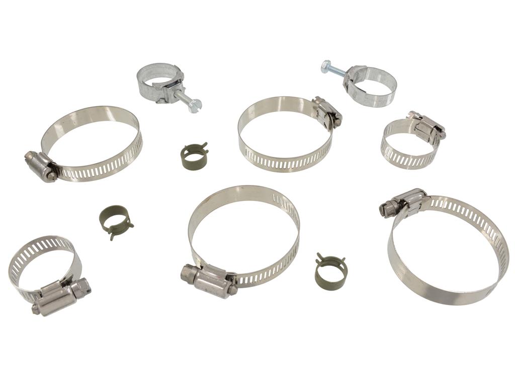 73-74 Radiator And Heater Hose Clamp Set - 350 With Air Conditioning - 13 Pieces