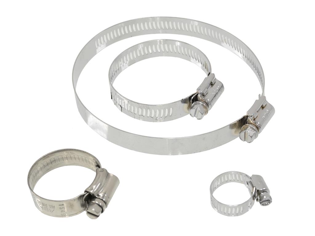 85-95 Radiator Hose Clamp Assortment - Chrome - 22 Pieces