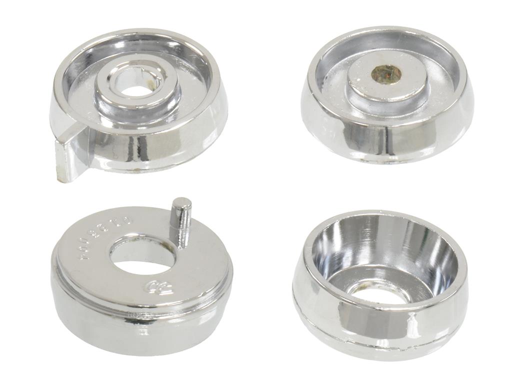 66-67 Radio Heater Knob Spacer Set - No Air Conditioning - 4 Pieces