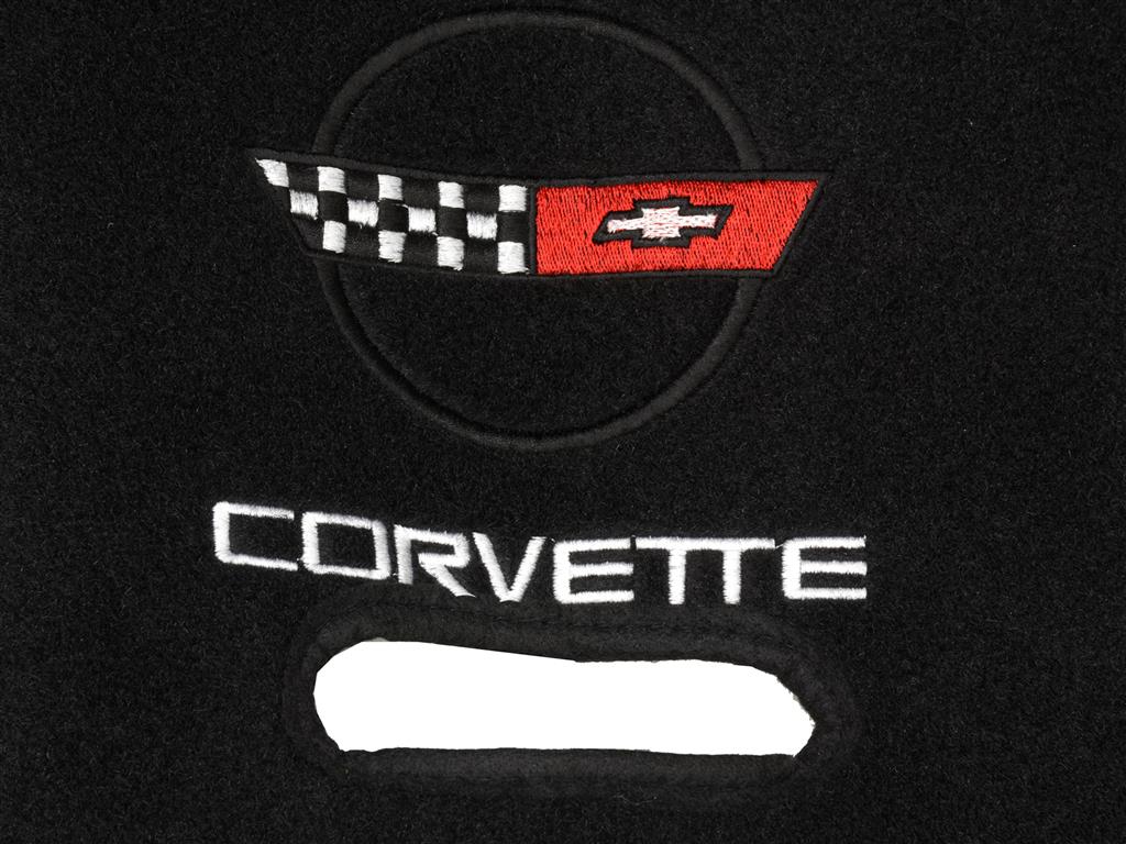 1990-1993 Dash Mat - Black Molded With Embroidered C4 Logo