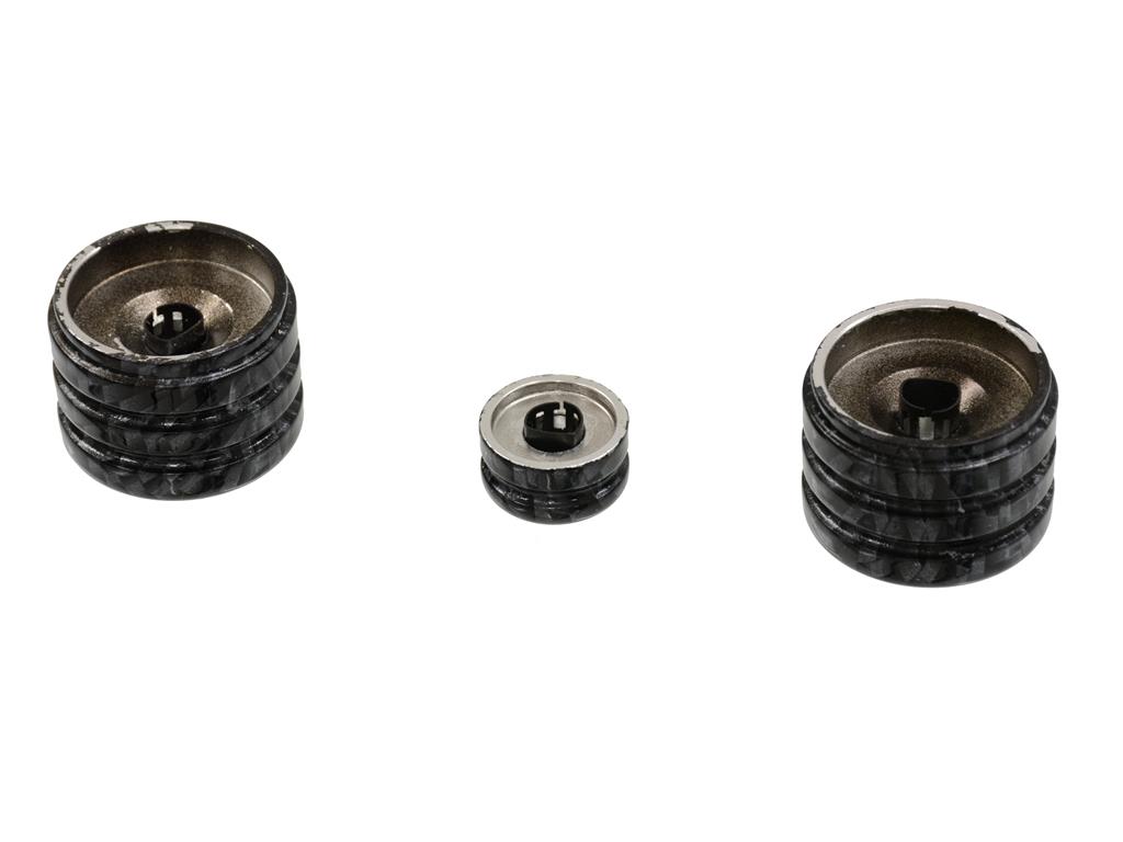 05-13 Carbon Fiber Dash Knobs With Navigation System - Set Of 3