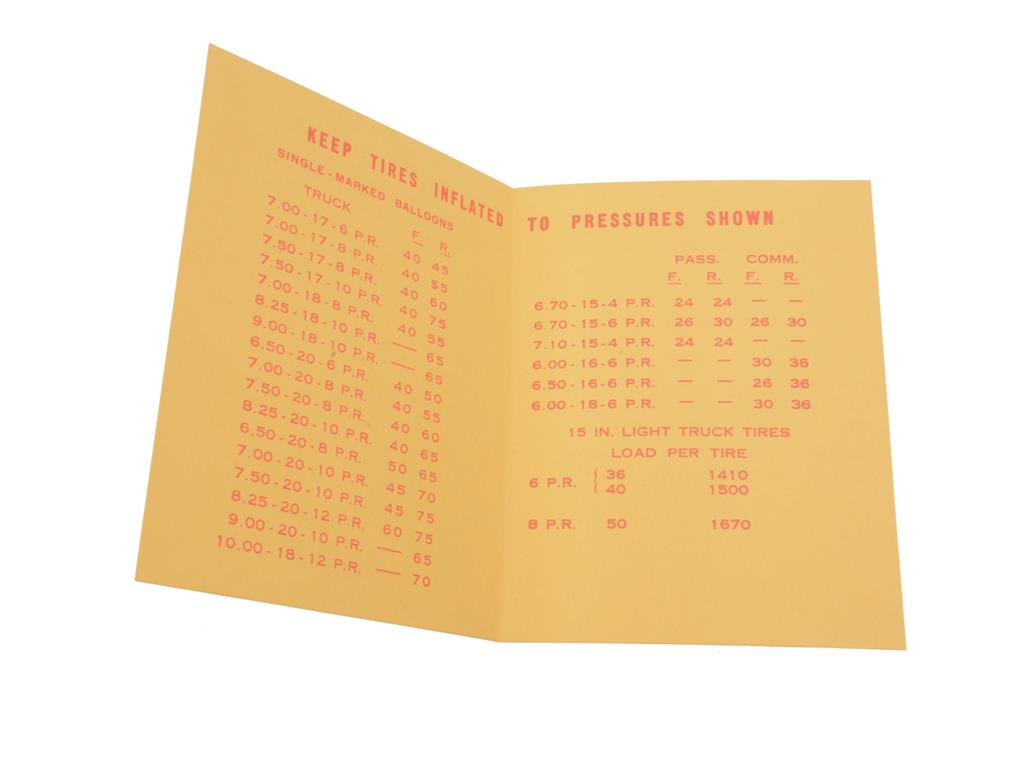 56-60 Engine Break In Card