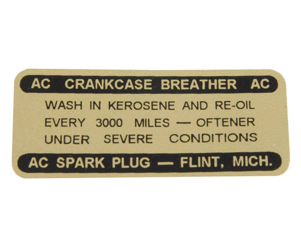 58-61 Oil Cap Decal