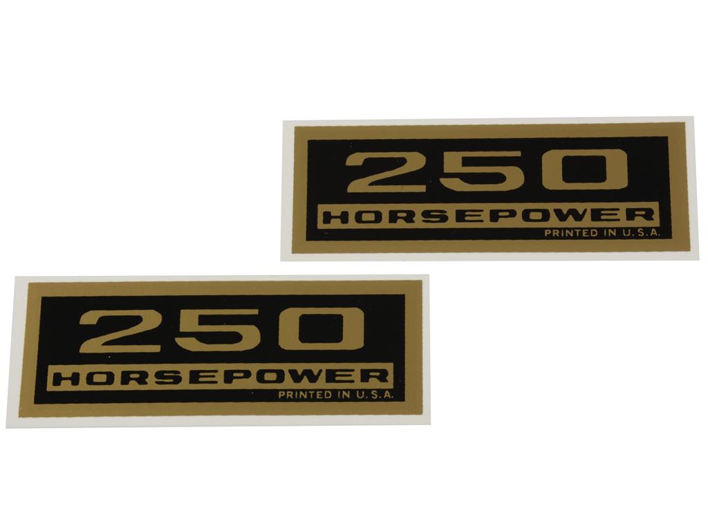1962-1965 Decal - Valve Cover 327 Base Engine 250 Horsepower