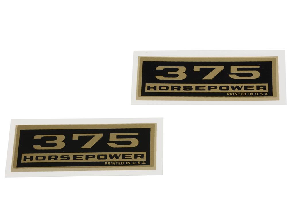 1964-1965 Valve Cover Decals - 327 / 375 Horsepower