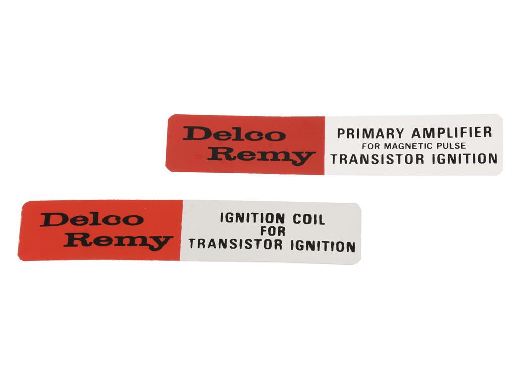 64-71 Transistor Ignition Amplifier and Coil Decals